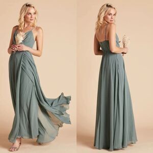 Birdy Grey Kaia Sea Glass Chiffon Dress Gown Bridesmaid Small Formal NEW Prom
